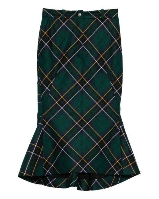 Alexander McQueen チェック スカート Green