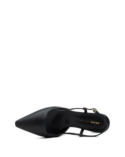 Frau Black Pointed-Toe Slingback Pumps