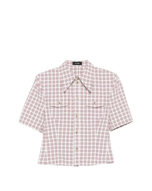Willy Chavarria Pink Check Pocket Shirt