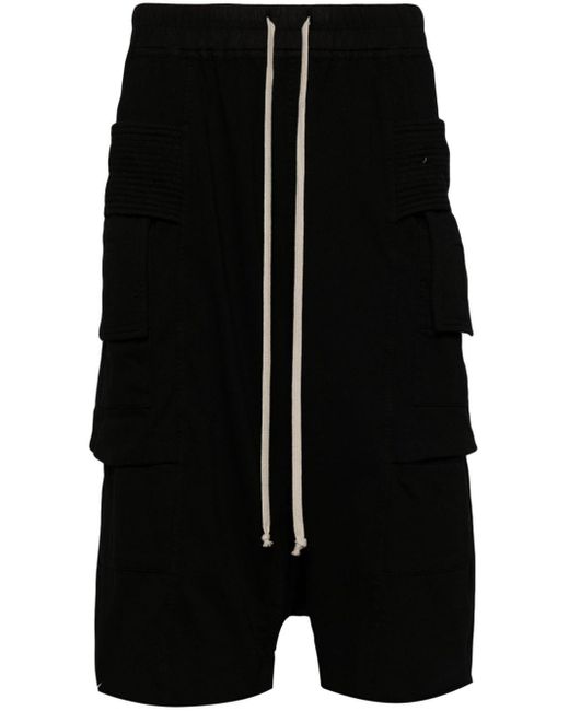 Short en coton à poches cargo Rick Owens pour homme en coloris Black