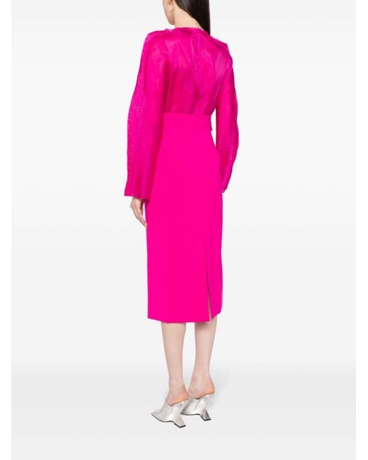 Stine Goya Pink Sgfelicity Silk Pencil Dress