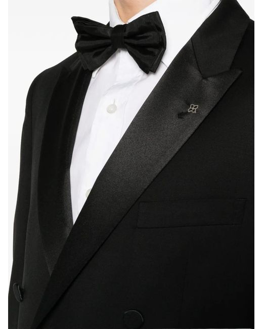 Tagliatore Black Costume En Laine Vierge for men