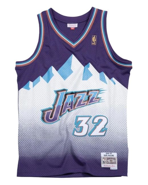 Mitchell & Ness Blue Karl Malone Nba Utah Jazz 1996 Road Swingman Tank Top for men