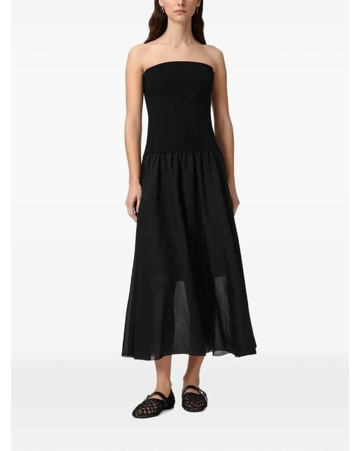 AllSaints Black Tegan Midi Dress