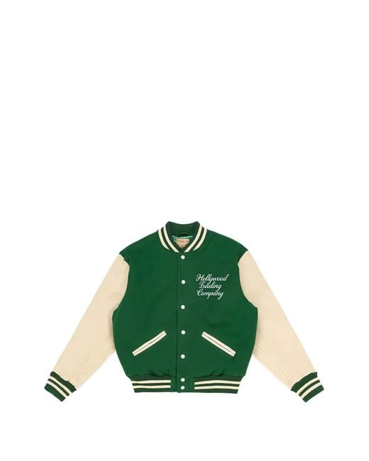 HTC Green Logo-Print Bomber Jacket for men