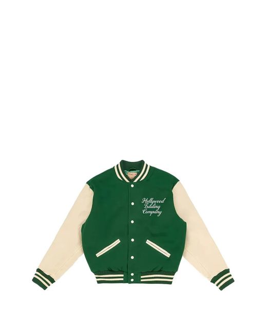 HTC Green Logo-Print Bomber Jacket for men