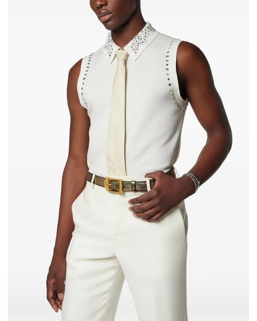 Corbata De Seda En Jacquard Versace de hombre de color White