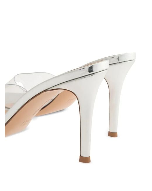 Gianvito Rossi White 85Mm Elle Sandals