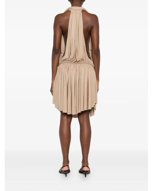 Christopher Esber Shibari Midi-Jurk Met Ruches in het Natural