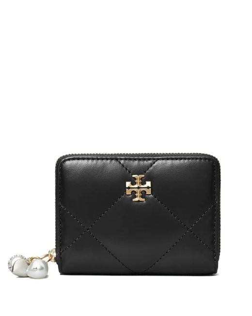 Portafoglio Con Ciondolo di Tory Burch in Black