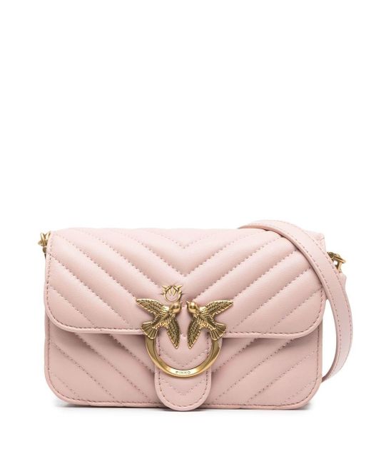 Pinko Quilted Cross Body Bag in Pink Lyst