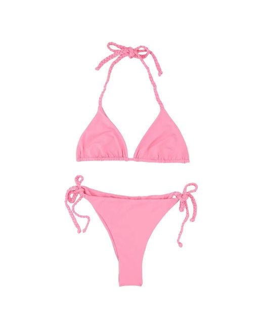 Manebí Pink Bikini À Design Tressé