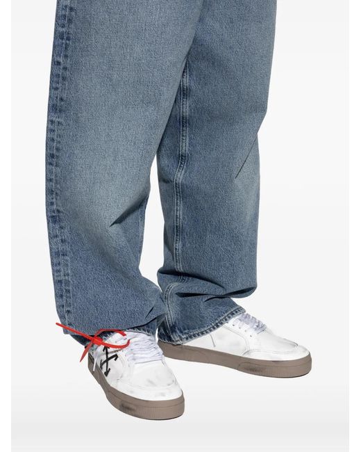 Off-White c/o Virgil Abloh White Vulcanized Low Leather Sneakers for men