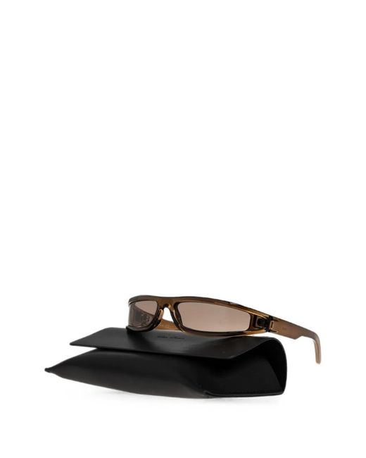 Rick Owens Brown Rectangle-Frame Sunglasses
