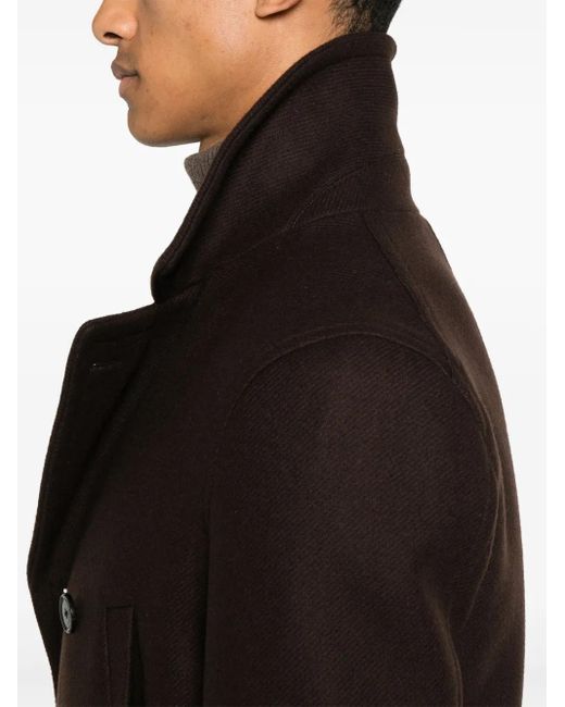 Fursac Black Twill Coat for men