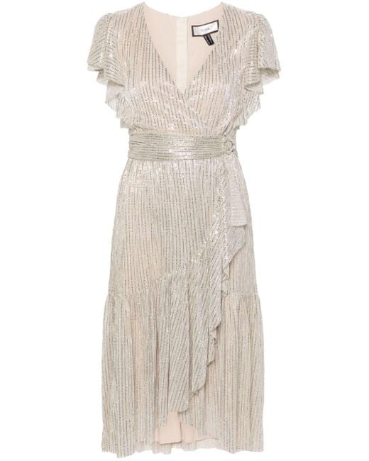 Nissa Midi-jurk Met Ruches-afwerking in het White