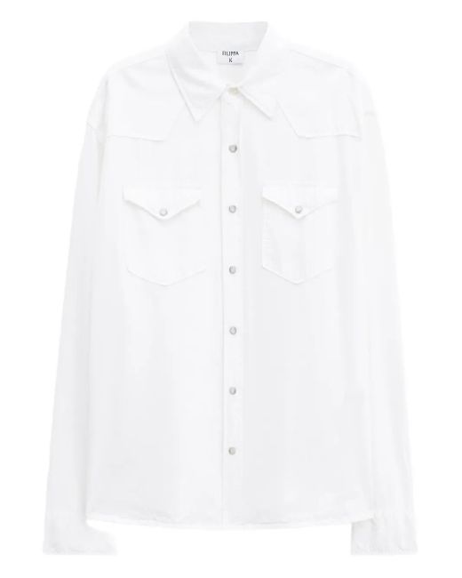 Filippa K White Patch-Pocket Shirt for men