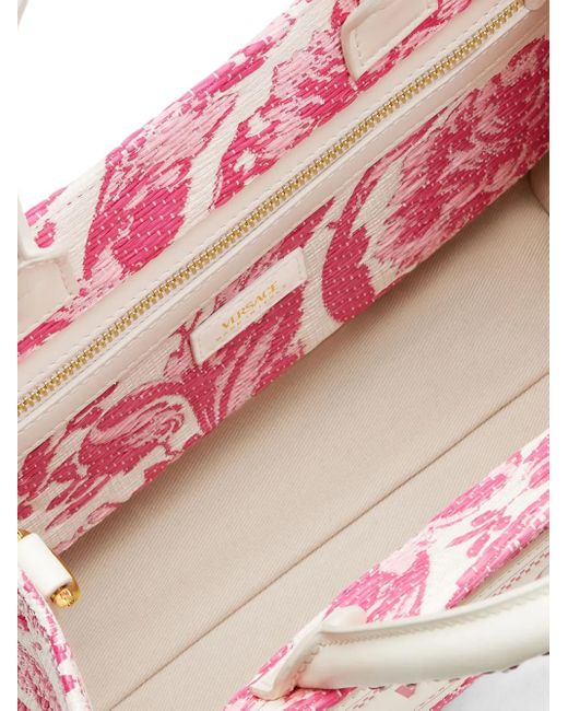 Versace Pink Small Barocco Athena Tote Bag