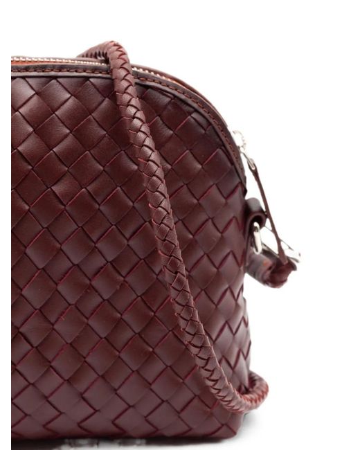 Dragon Diffusion Purple Chunky Fellini Woven Leather Shoulder Bag