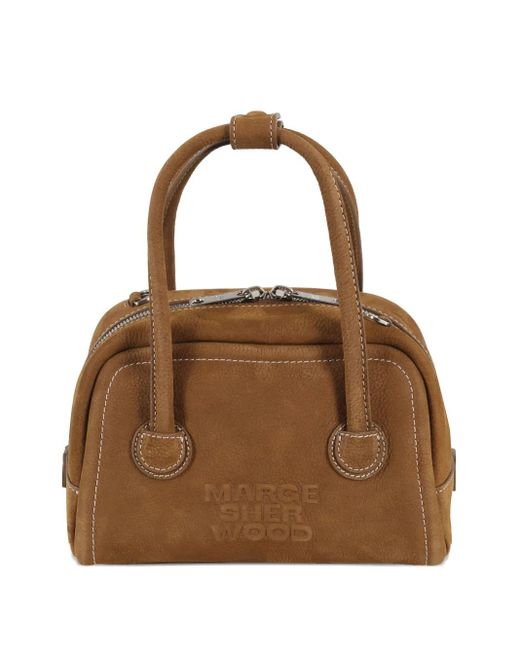 MARGE SHERWOOD Brown Mini Soft Tote Bag