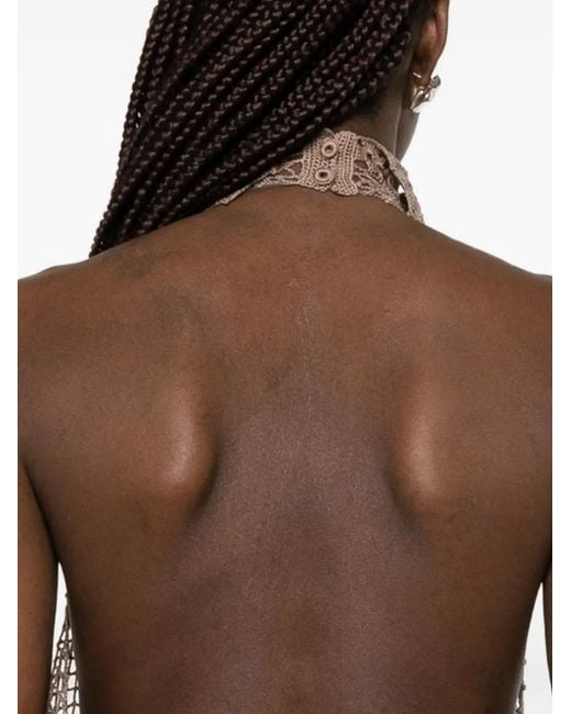 Magda Butrym Brown Crochet Top