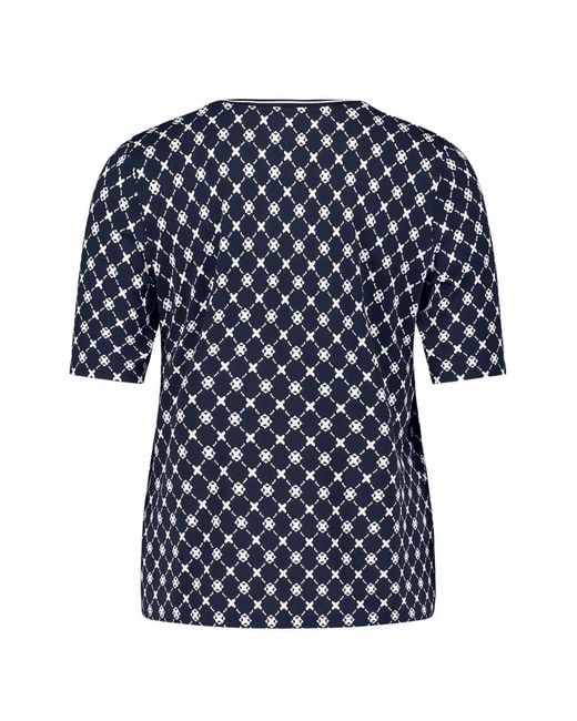 Betty Barclay Blue Geometric-Print T-Shirt