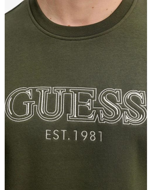Guess Green Logo Sweatshirt for men
