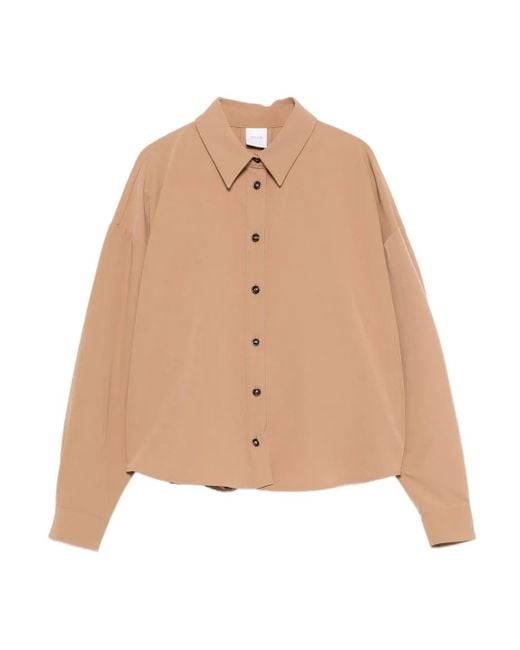 Caliban Natural Button-Front Collared Shirt