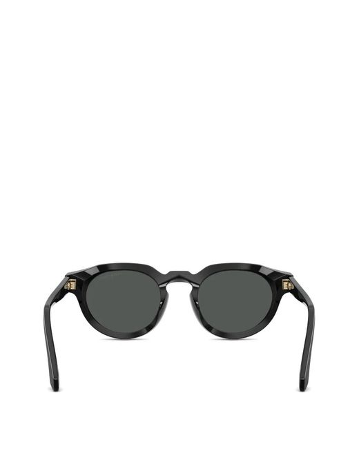 Giorgio Armani Gray Round-Frame Sunglasses