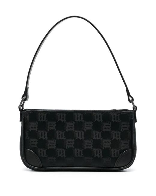 M I S B H V 1990S モノグラム ショルダーバッグ Black