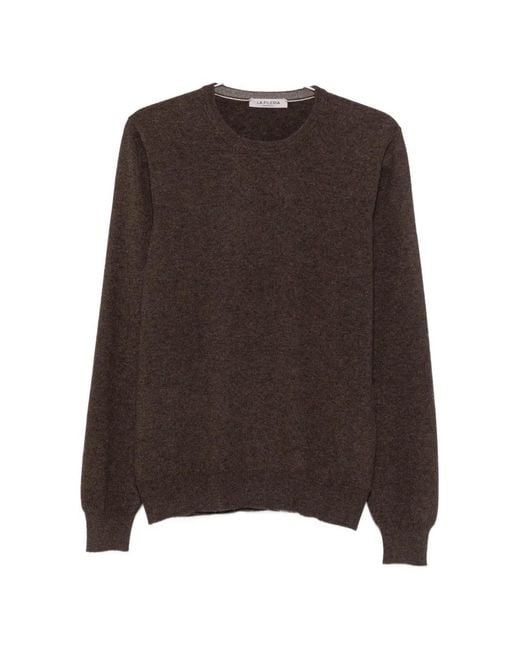 Fileria Brown Crew-Neck Long-Sleeve Knit for men