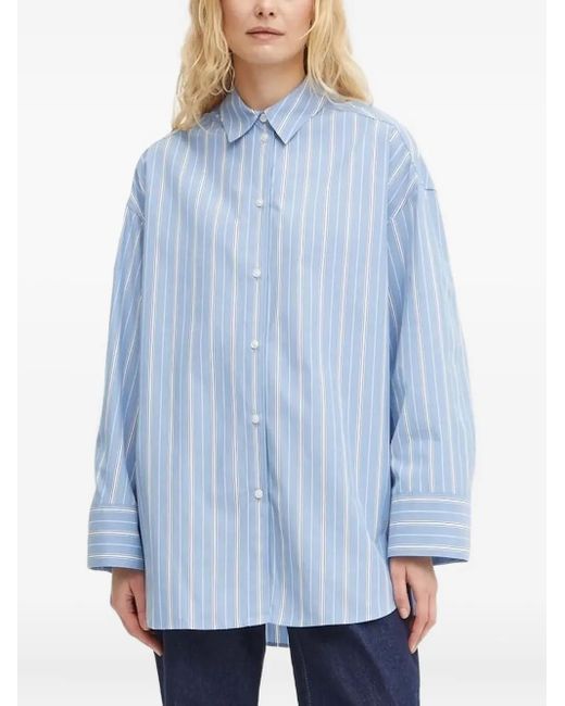 Camisa a rayas con botones Samsøe & Samsøe de color Blue