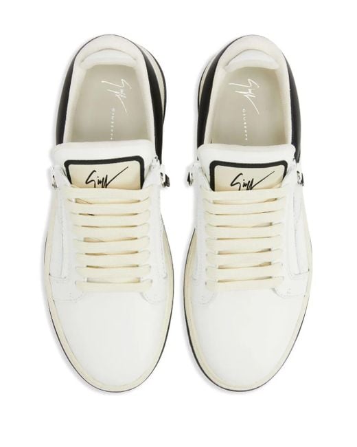 Giuseppe Zanotti Gz94 Sneakers Mit Doppeltem Reißverschluss in White für Herren