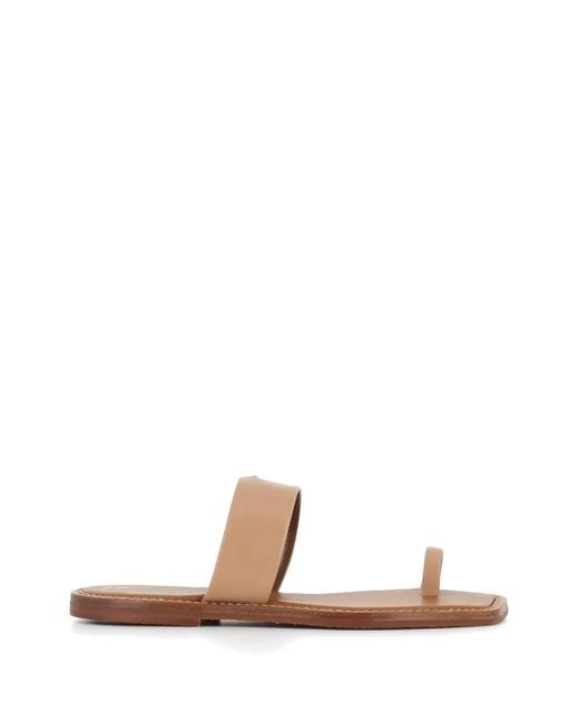 Giuseppe Zanotti White Toe-Strap Flat Sandals
