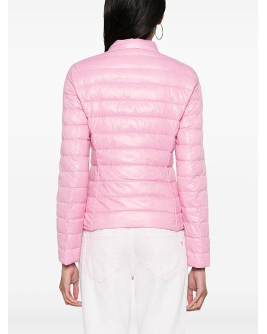 Patrizia Pepe Pink Gefütterte Jacke mit Logo-Print