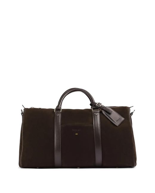 Doucal's Brown Suede Holdall for men