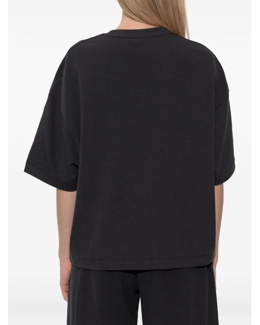 Adidas Black Logo-Patch Oversized T-Shirt