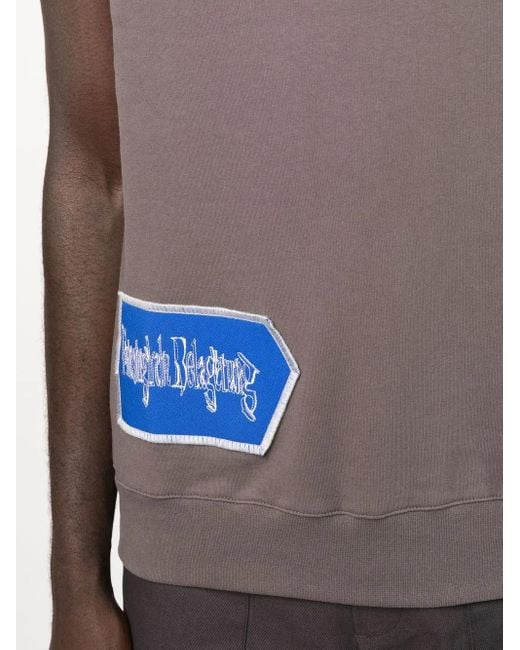 GR10K Gilet Met Patchdetail in het Gray