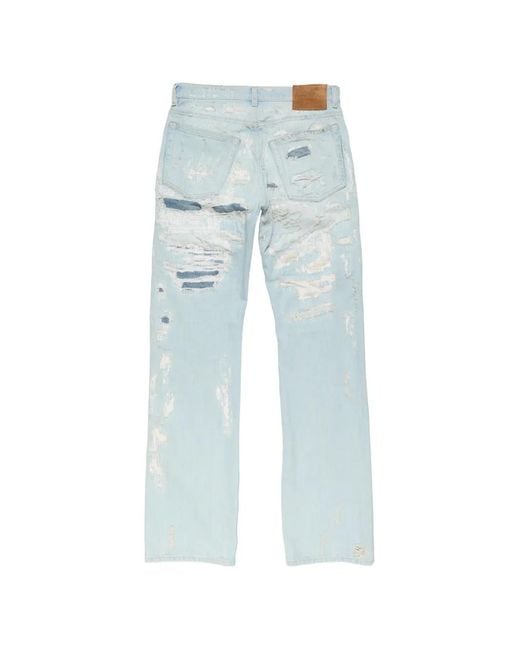 Acne Blue Distressed-Details Jeans for men