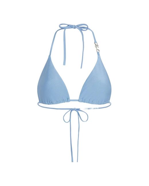 Top De Bikini Con Diseño Triangular Karl Lagerfeld de color Blue