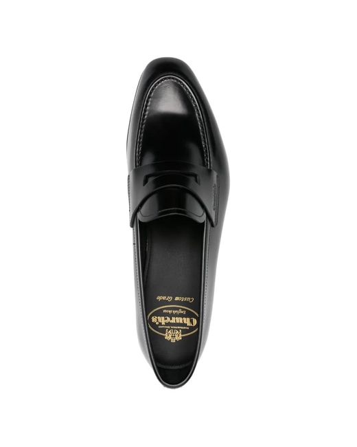 Church's Black Mocassins En Cuir À Entaille Penny for men