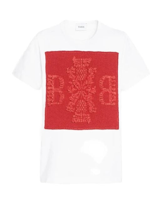 Barrie Red Logo-Patch T-Shirt