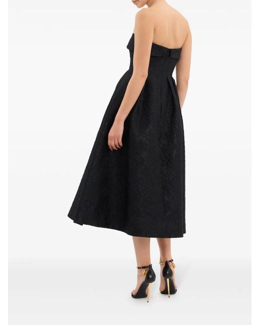 Rebecca Vallance Black Esther Midi Dress