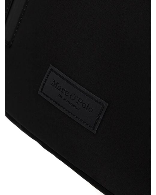Marc O' Polo Black Buckle Rolltop Backpack for men