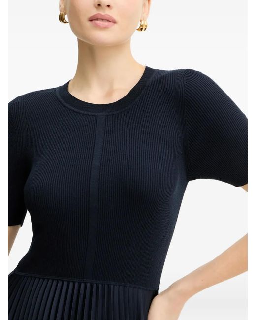 Boss Black Geripptes Minikleid