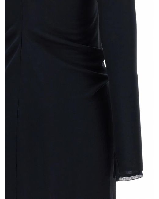 Fabiana Filippi Blue High-Neck Maxi Dress