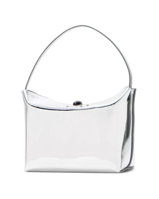 Borsa Turnlock Mini di Christopher Esber in White