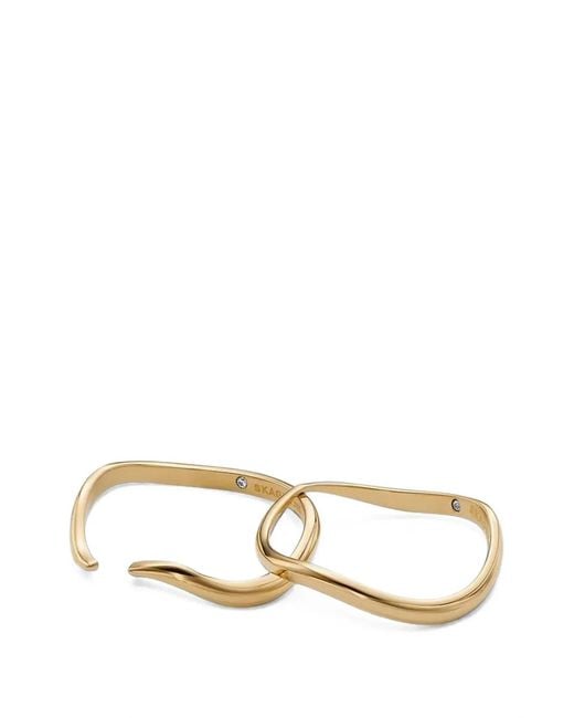 Skagen Natural Bagues Sculpturales Ouvertes Essential Waves
