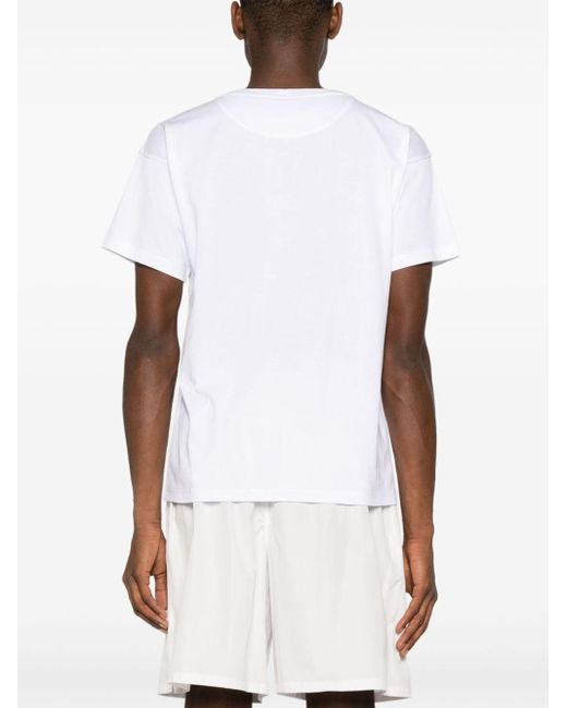 Bally T-Shirt aus Bio-Baumwolle mit Logo-Print in White für Herren