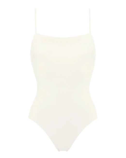 Eres White Aquarelle Square-Neck Swimsuit